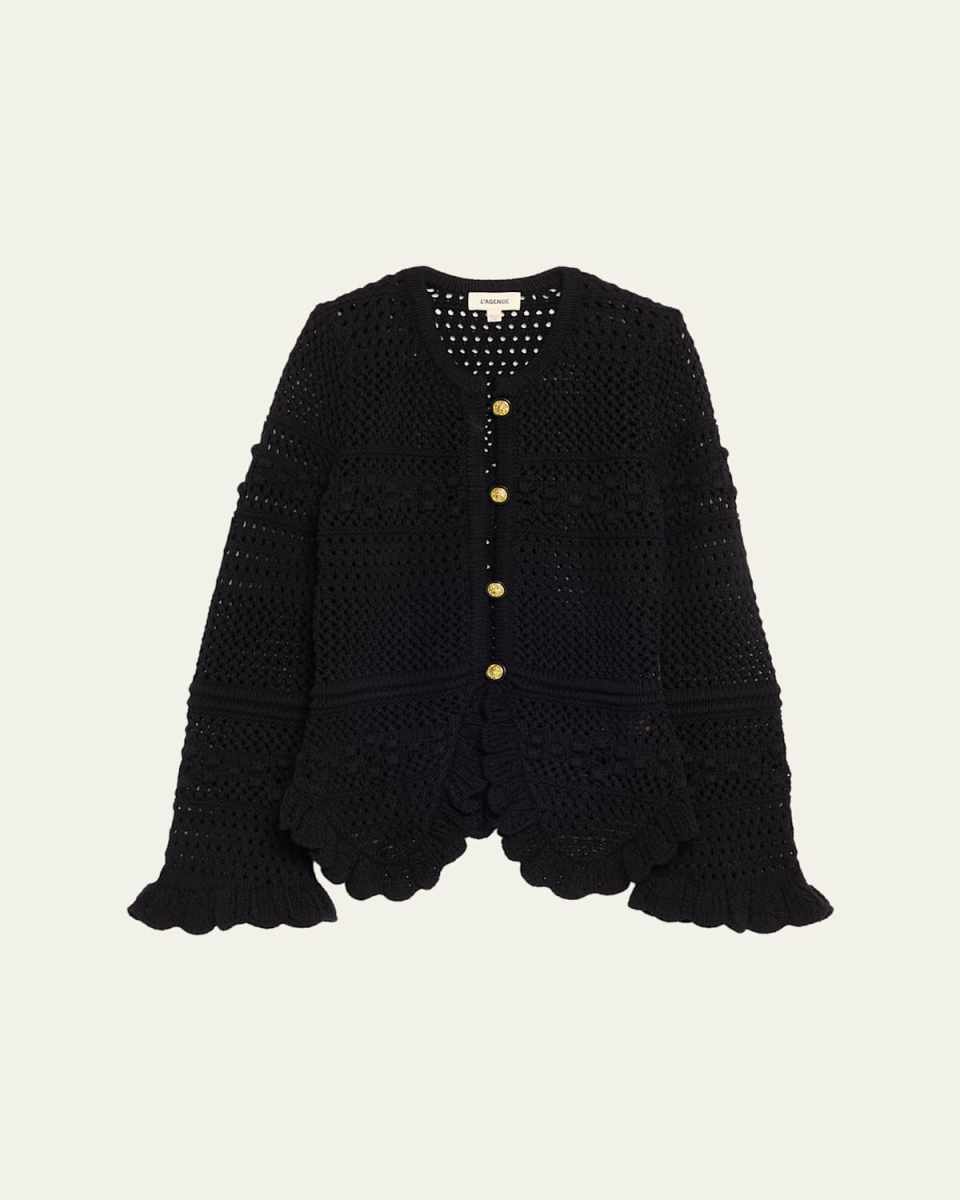 Kiva Ruffled Knit Cardigan